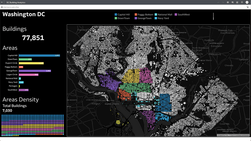 Navigate data with custom map analytics