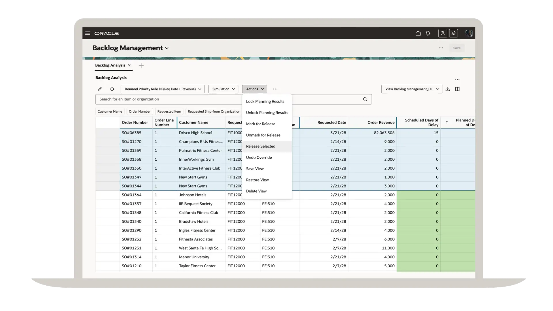 Honor previously promised dates during rescheduling